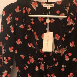 For Love & Lemons Cherry Print Dress Size Small